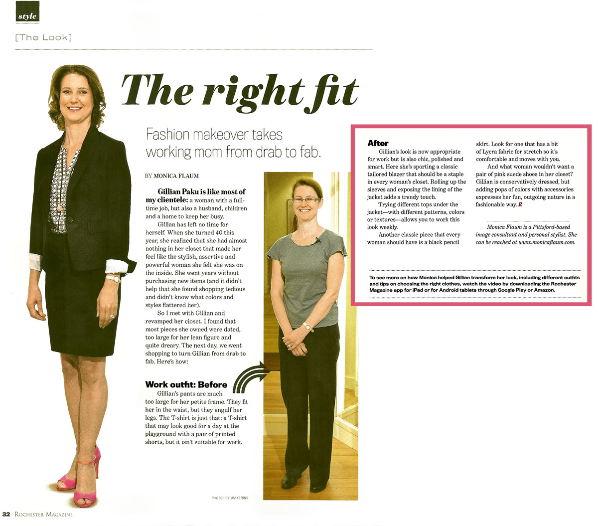 Monica Flaum Drab to Fab Makeover - Rochester Magazine October 2013